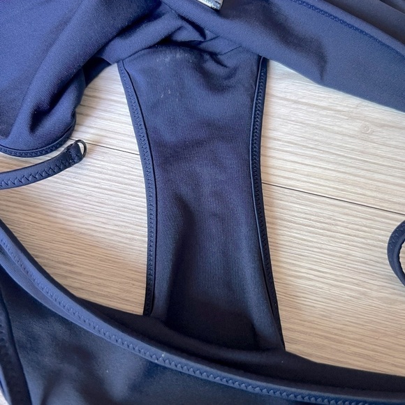 AERIE swim teeny navy blue swim button size L - Picture 6 of 10